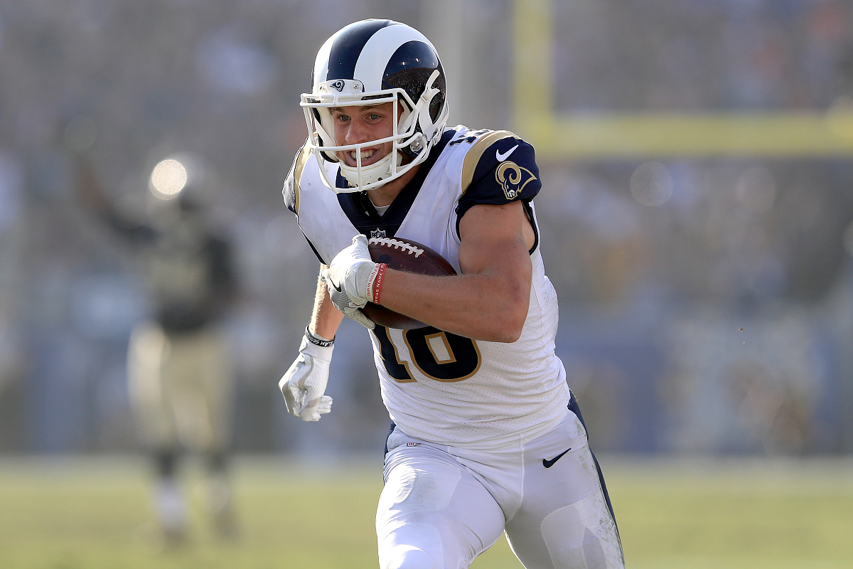 los angeles, ca - november 26:  cooper kupp #18 of the los angel