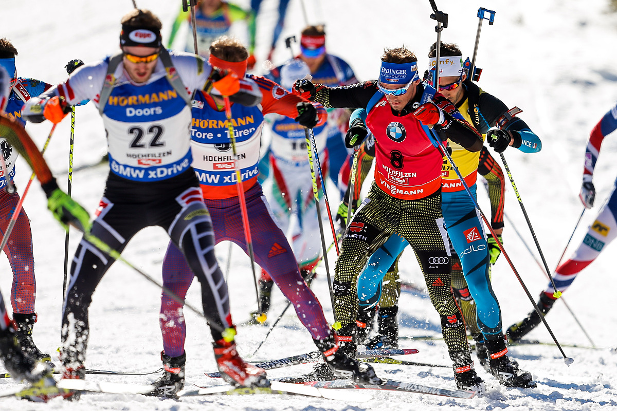 hochfilzen, austria - february 19: simon schempp of germany wins