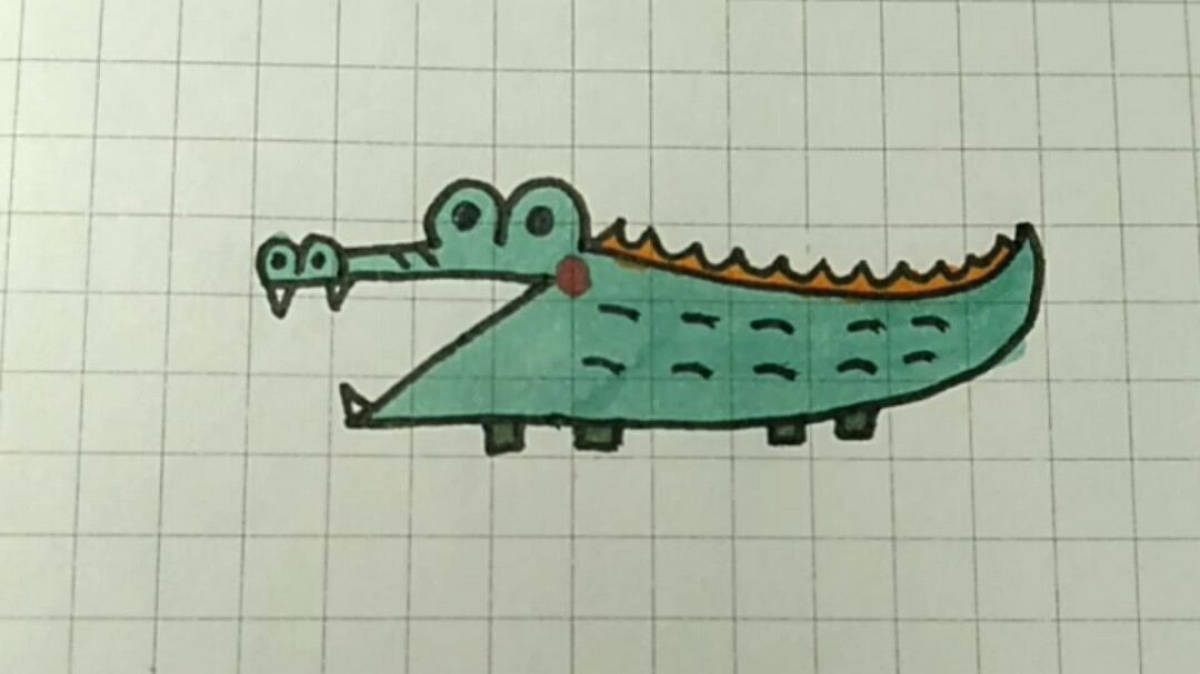 字母Z画出可怕大鳄鱼