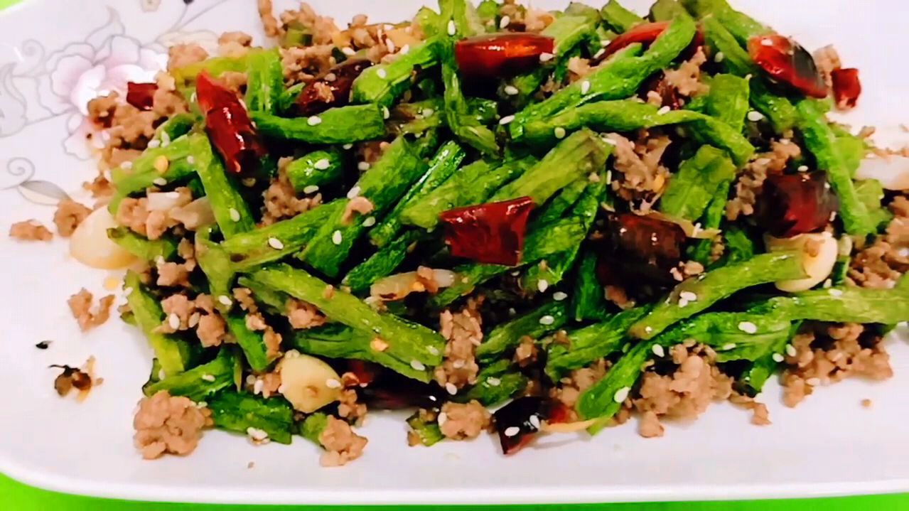 干煸豆角家常做法,香辣过瘾,非常下饭,做法简单