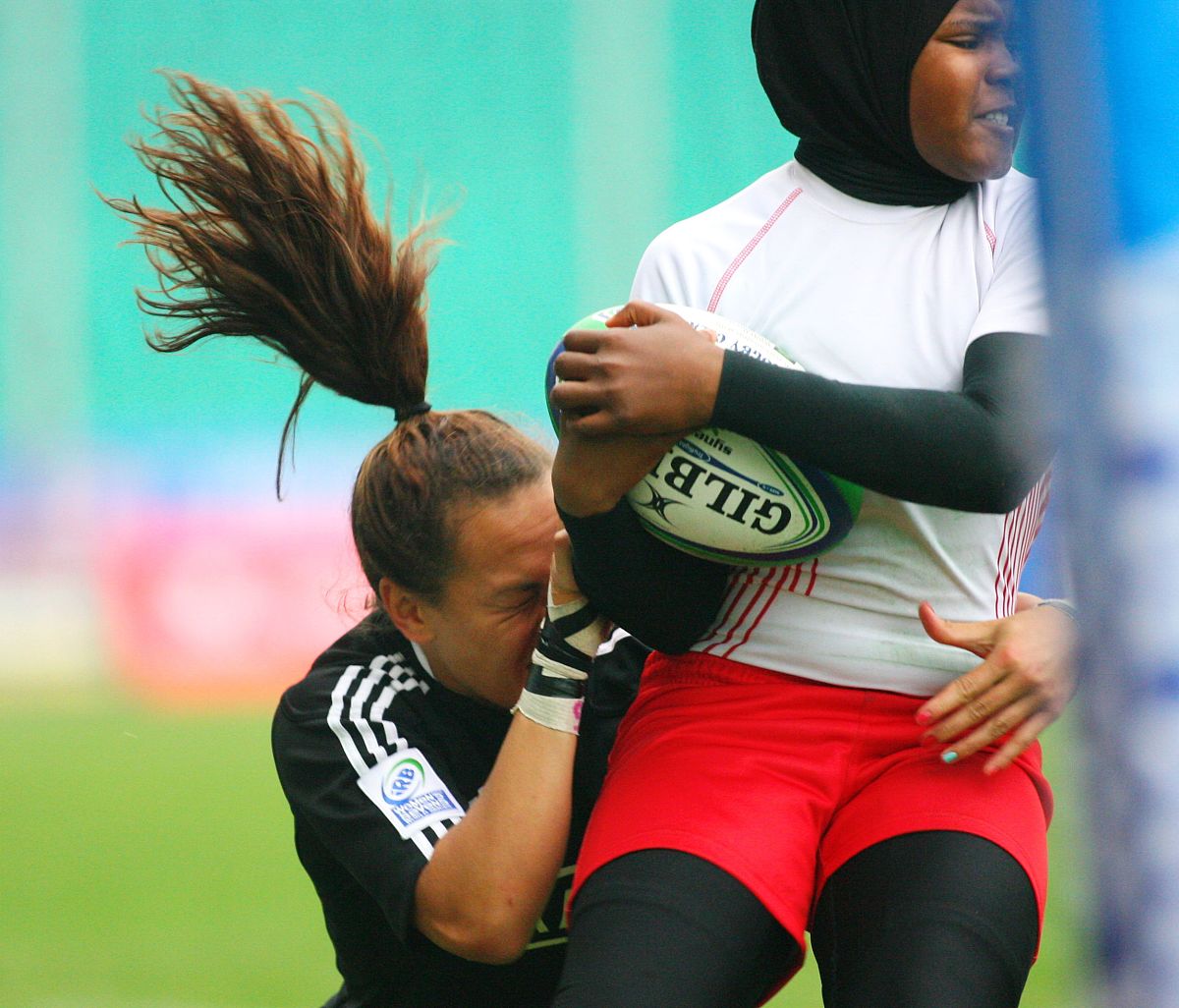 2013年3月30日,广州,2013<strong>世界</strong>女子七人制橄榄球赛,新西兰vs突尼斯.