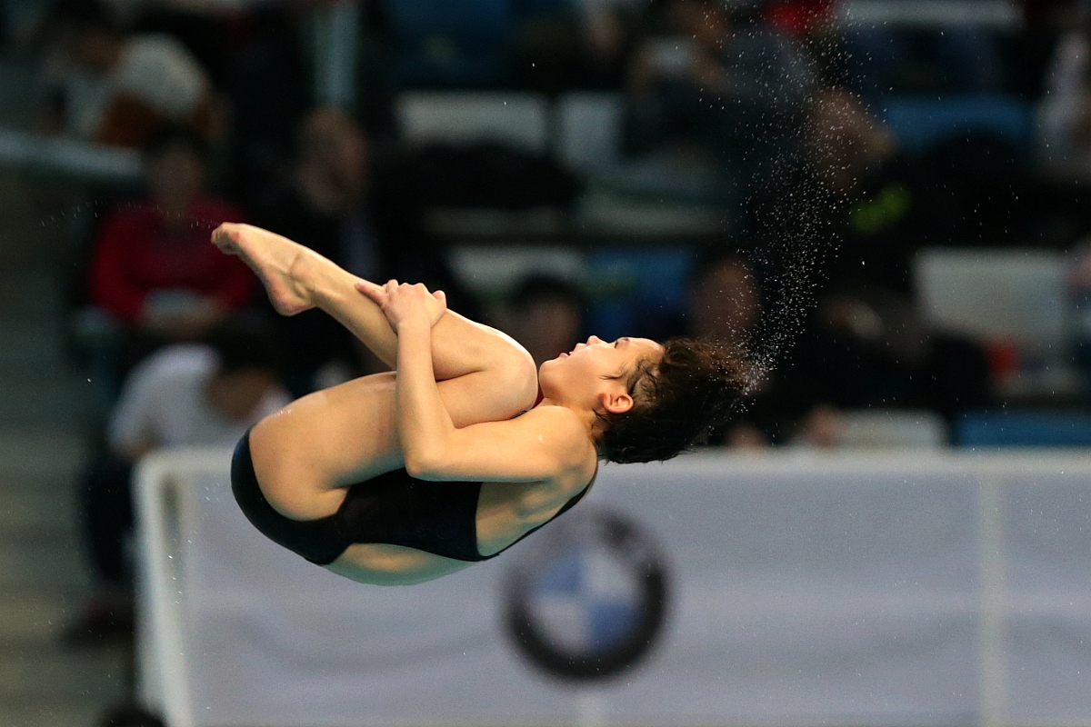 2018fina跳水世界杯北京站女子十米台:张家齐,任茜获金银