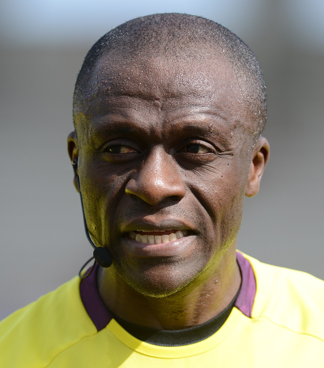 ivorian r<strong>e</strong>feree desire doue noumandiez is pictured during a ivor