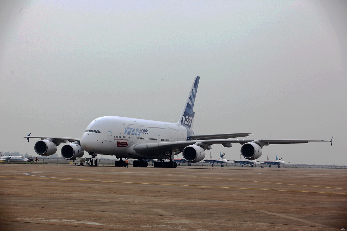 ***_*** 2014年11月11日,广东珠海,世界最大客机:空中客车a380亮相珠
