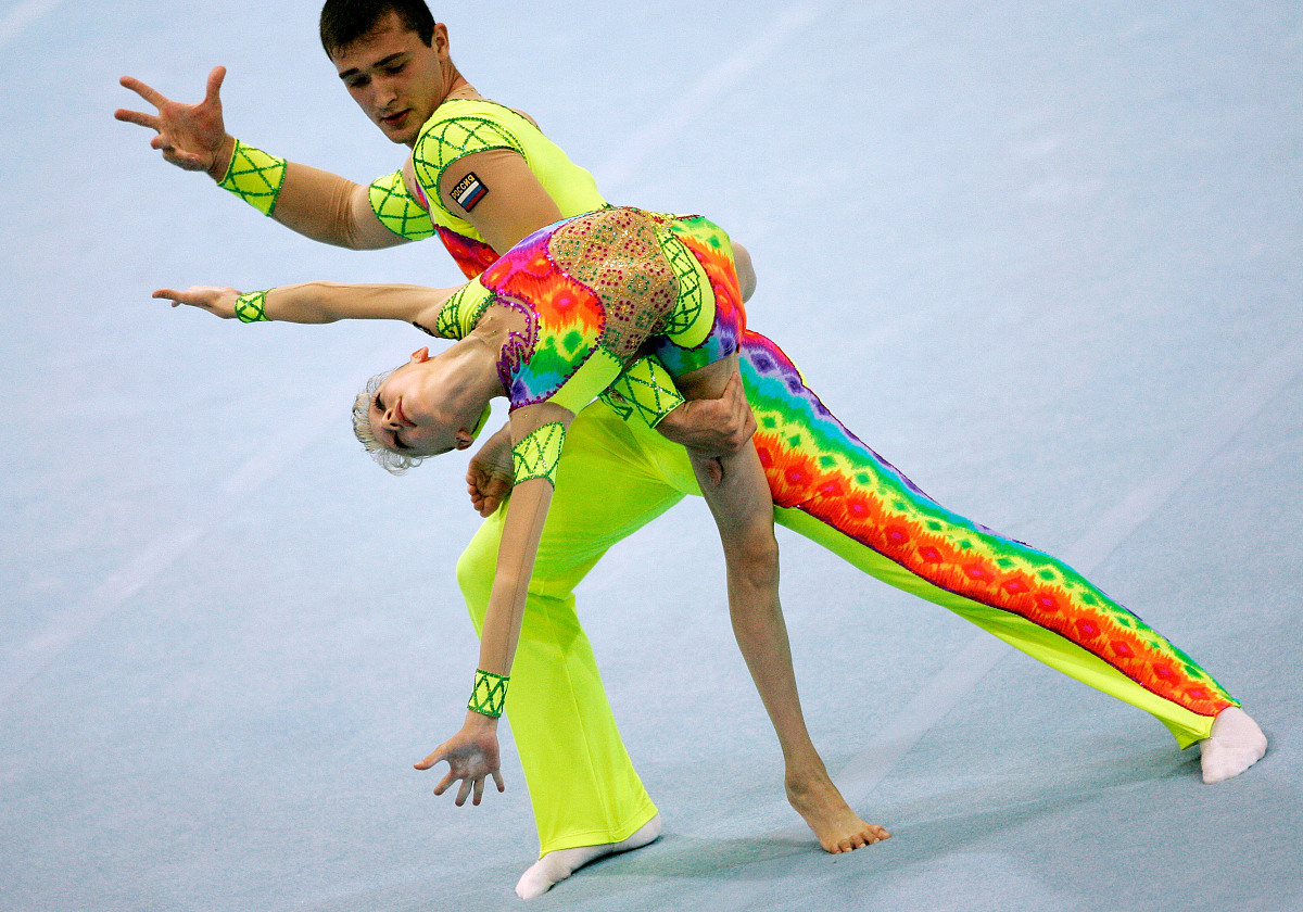 duisburg, germany - july 15:  anton glazkov and maria kovtun of 