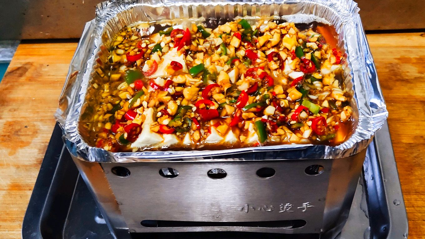 烧烤教学之锡纸豆腐,最简单的锡纸菜品,一看就会