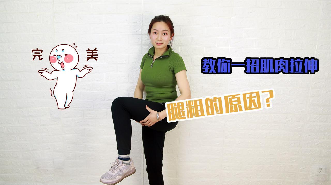 大腿粗的原因,你知道几个,一招肌肉拉伸,大腿变细