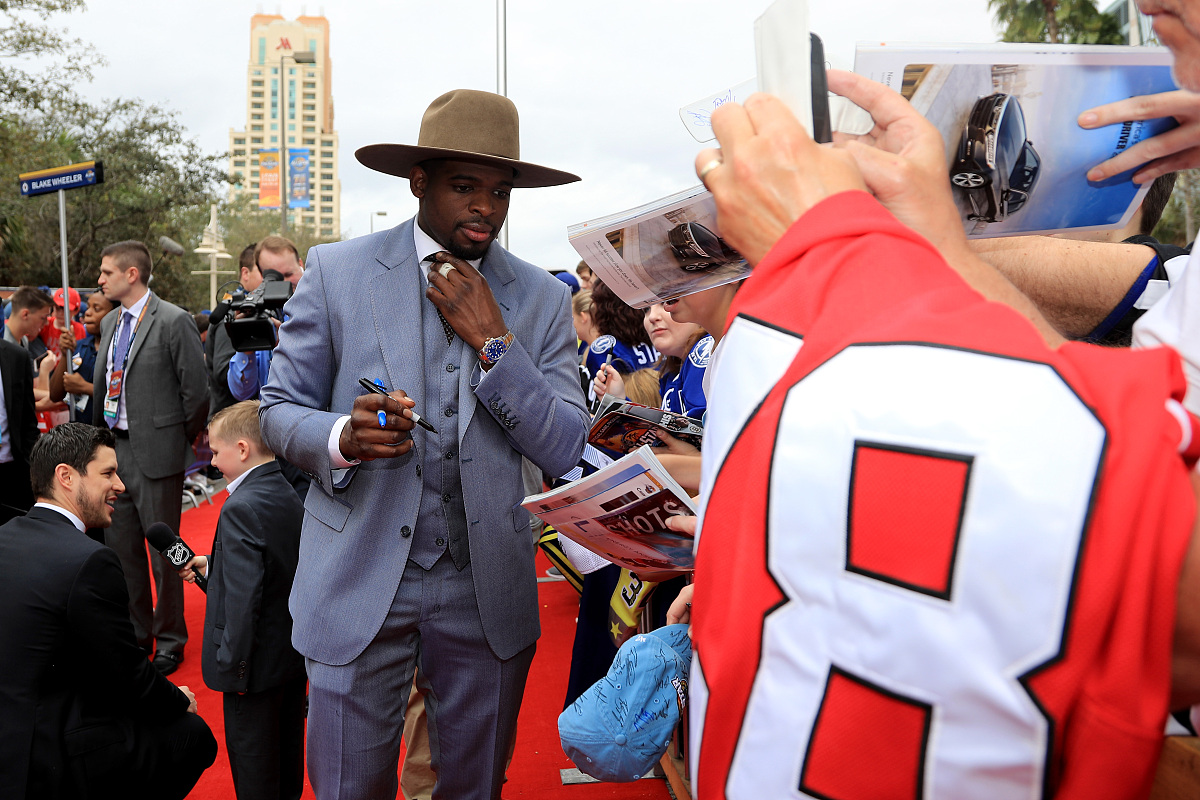 tampa, fl - january 28:  p. k. subban #76 of the nashville preda