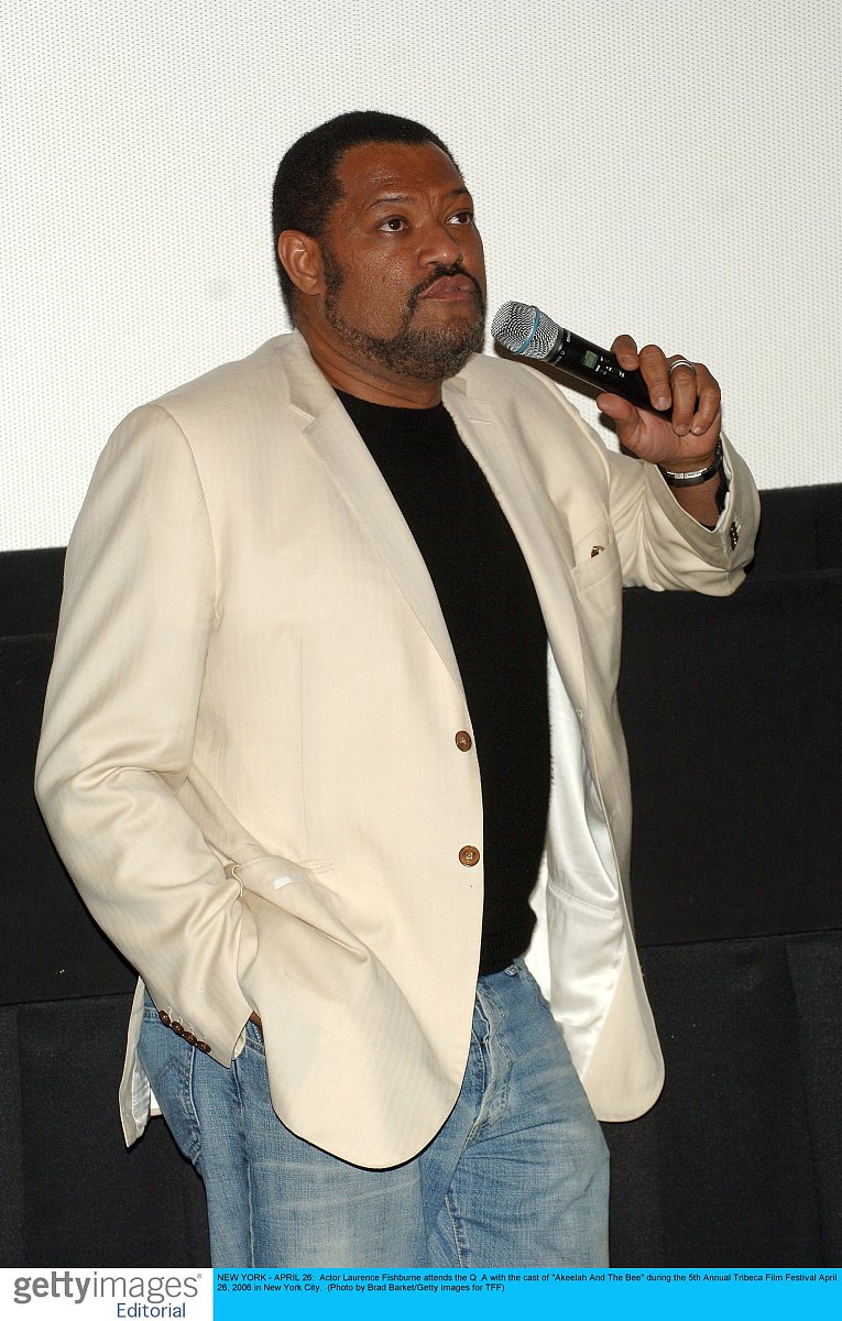new york - april 26:  actor laurence fishburne attends the <strong>q</strong> & a