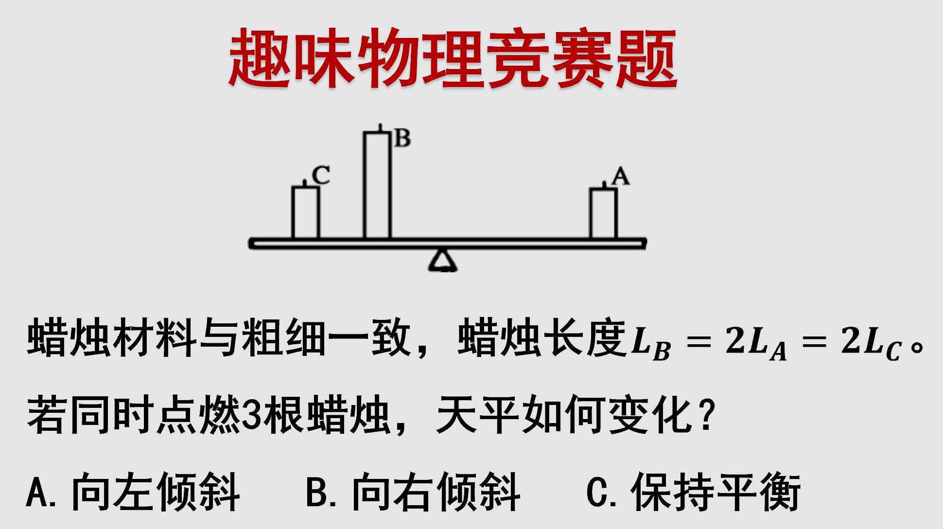 [图]经典！趣味物理竞赛题，能做出来的学生并不多