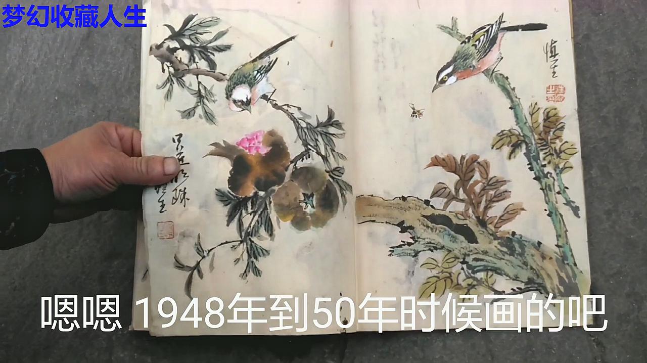 [图]古玩市场出现“重器”名家手绘画册,一百幅图一幅鸟都不一样