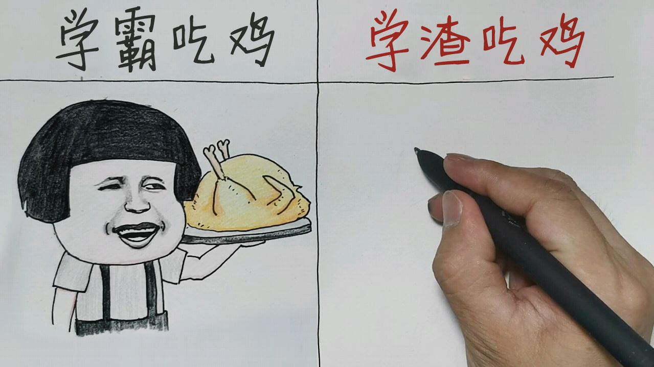 学渣吃鸡是什么样的?画的太形象了!哈哈～