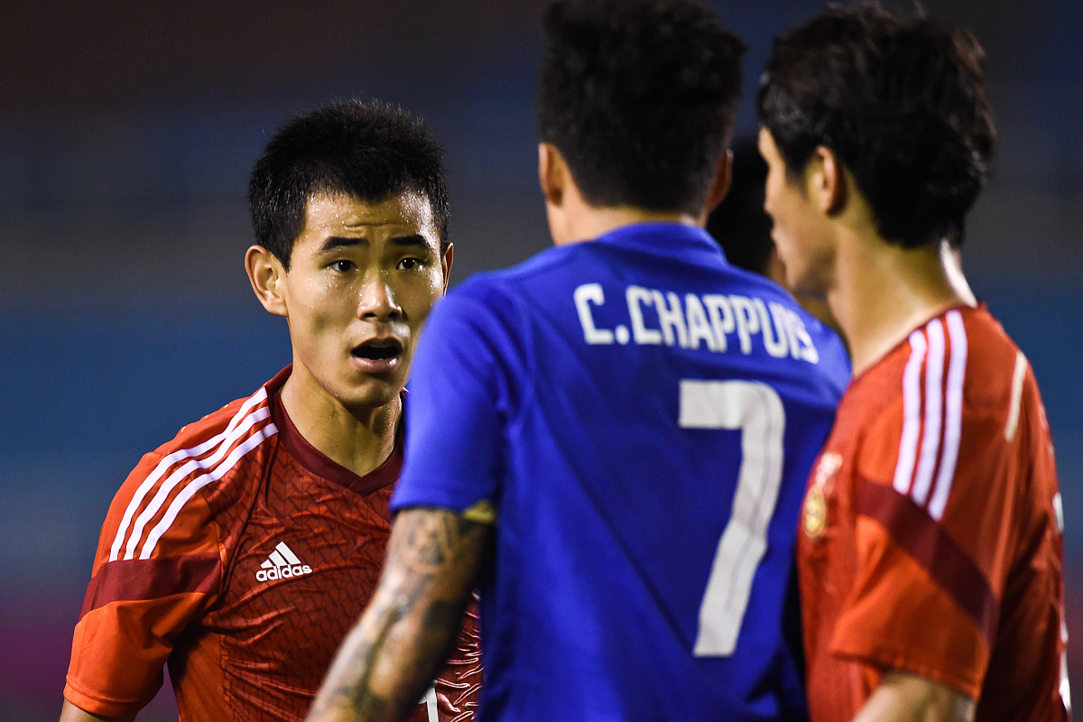 2014年9月25日,韩国仁川,2014仁川亚运会第6日男足1/8决赛,中国vs泰国