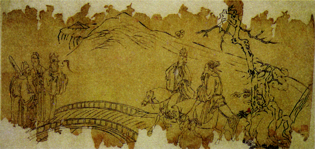 ***_***清代年画《黄崇嘏》.黄崇嘏是五代前蜀时期人,为了维持家中生