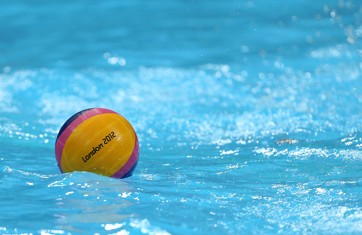 general view of a london 2012 water polo ball as part of the 201