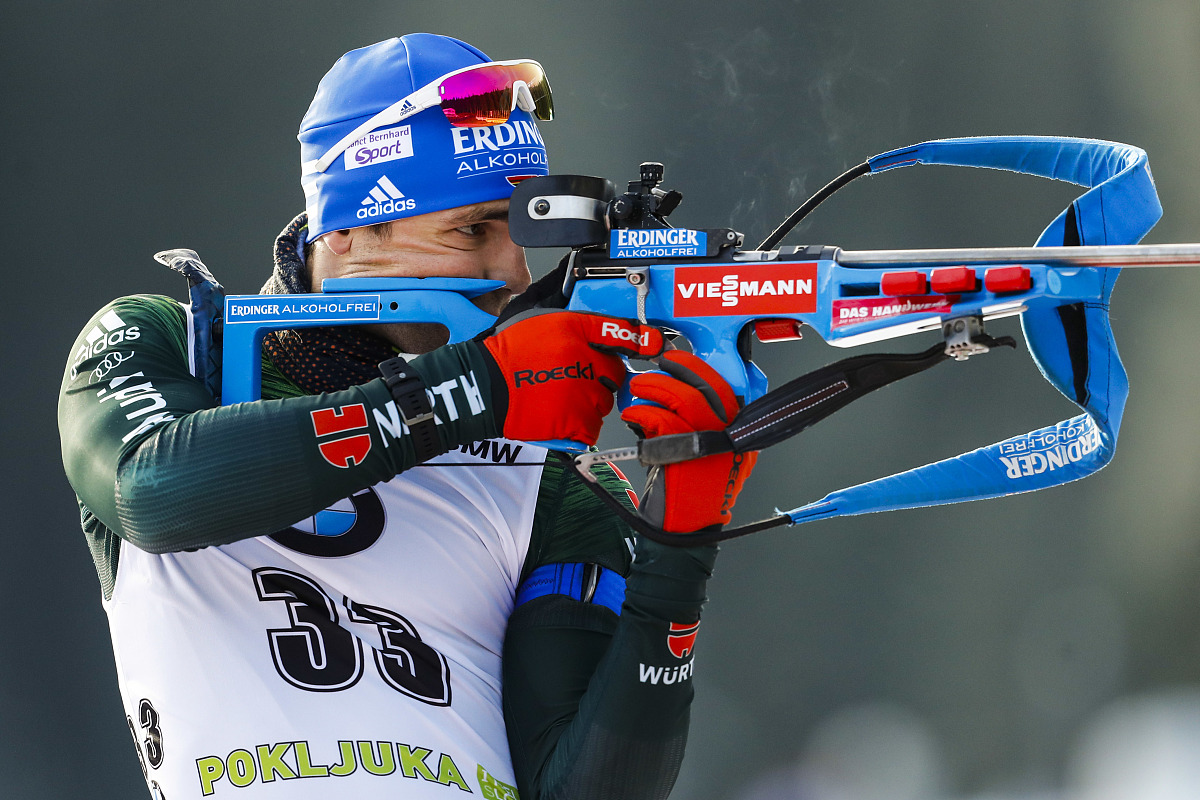 pokljuka, slovenia - december 6: simon schempp of germany in act