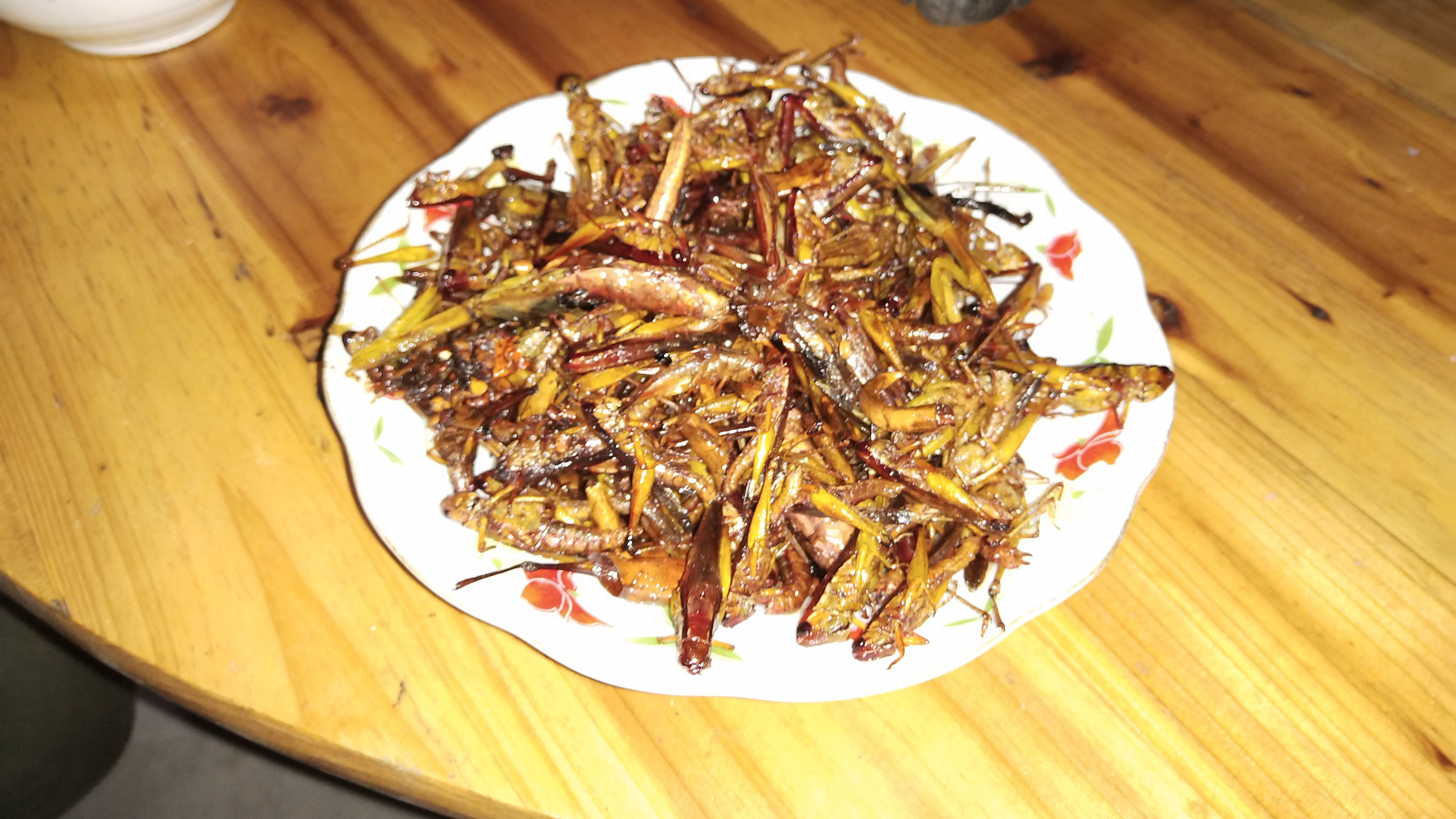 野生蚂蚱爆炒,一盘100块都愿意买,又脆又香好下酒