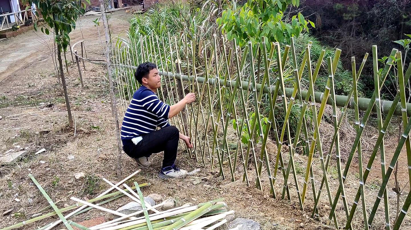 [图]柒剑谷：用楠竹做的竹篱笆，花样新颖坚韧美观，比私人花园还好看