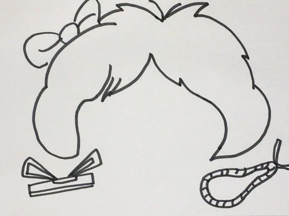 简笔画头发 简单好学