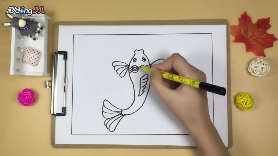 「手工」简笔画鱼 简单好学