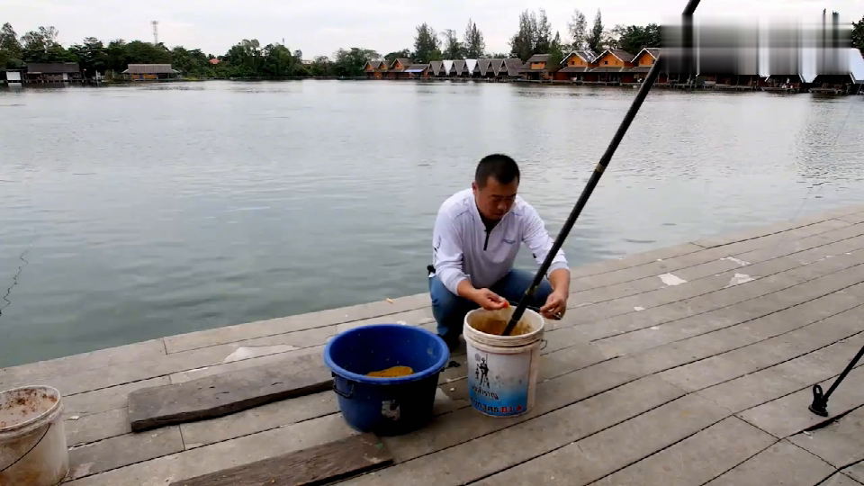 小伙钓不到鱼改变思路,一个用浮漂,一个钓底部!