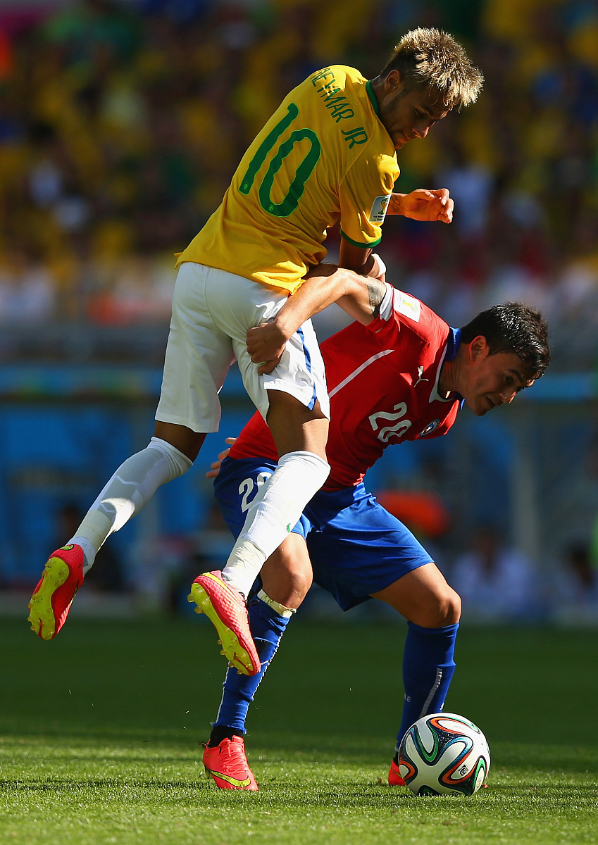 2014年6月28日,巴西米内罗竞技场,2014巴西世界杯1/8决赛,巴西vs智利.