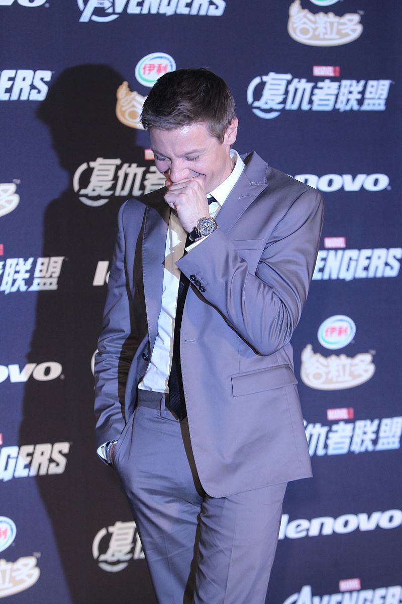 2012年4月23日,北京,电影《复仇者联盟》(the avengers)的发布会.  杰