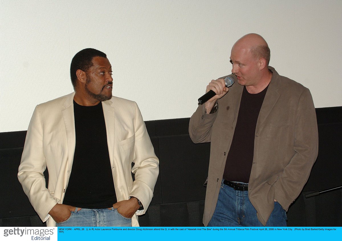 new york - april 26:  (l to r) actor laurence fishburne and dire