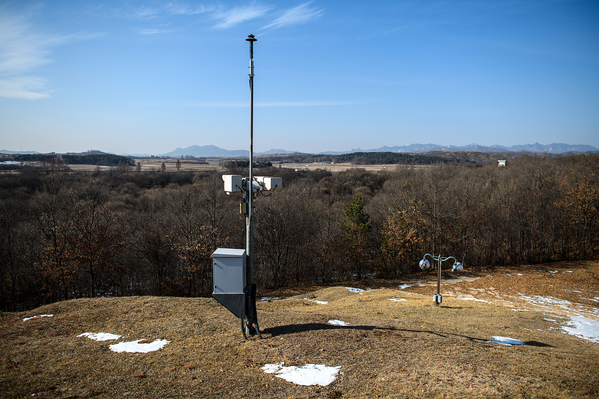 当地时间2018年2月7日,板门店韩国一侧.***_***panmunjom, south kore