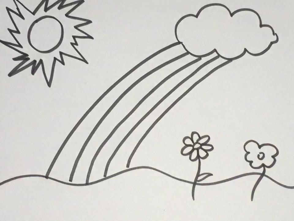 简笔画天空 简单好学