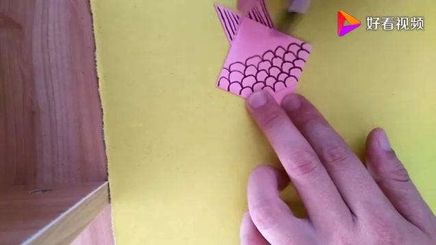 折纸大全,折纸教程,小海鱼折纸教程