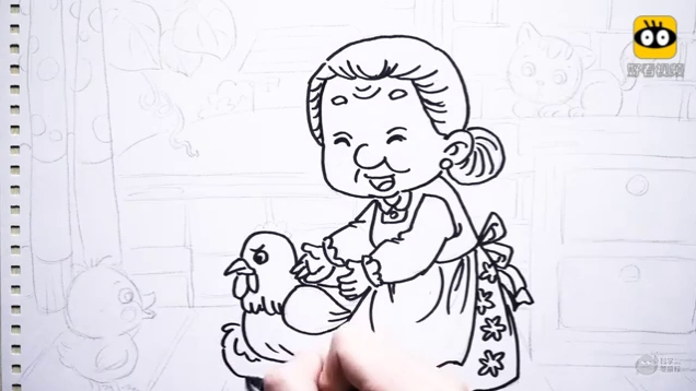 简笔画童话剧场 - 《丑小鸭01》的故事 - 让孩子成为大师「线稿」