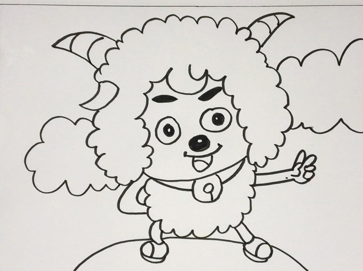 简笔画喜羊羊 简单好学