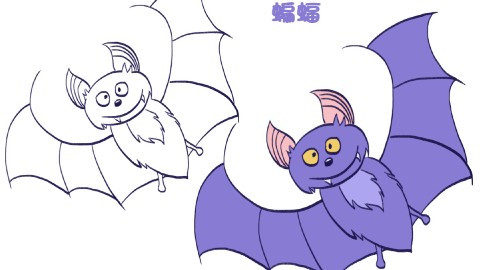 蝙蝠简笔画02