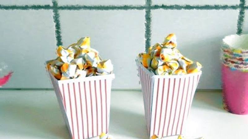 以假乱真的折纸爆米花,看着太有食欲啦,好想吃一口