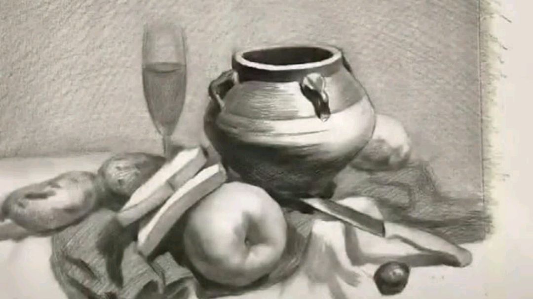 组合素描静物的画法,分分钟成为素描大师