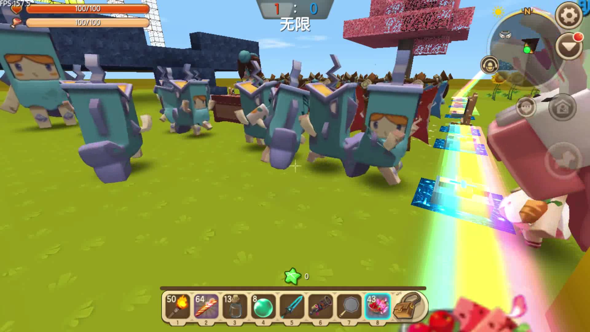 迷你世界:幸运方块,好多木鱼在跳舞