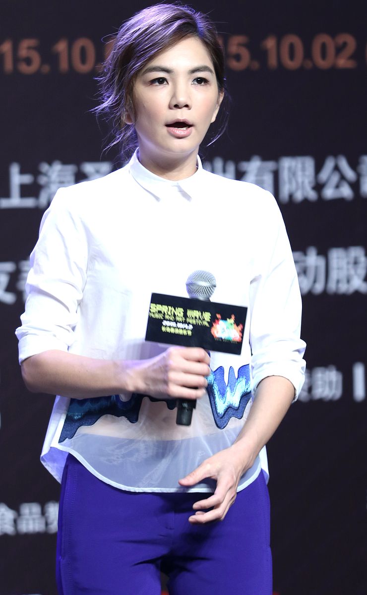 2015年08月30日,上海,s.h.e三人合体出席春浪音乐节发布会.s.h.e ,  e