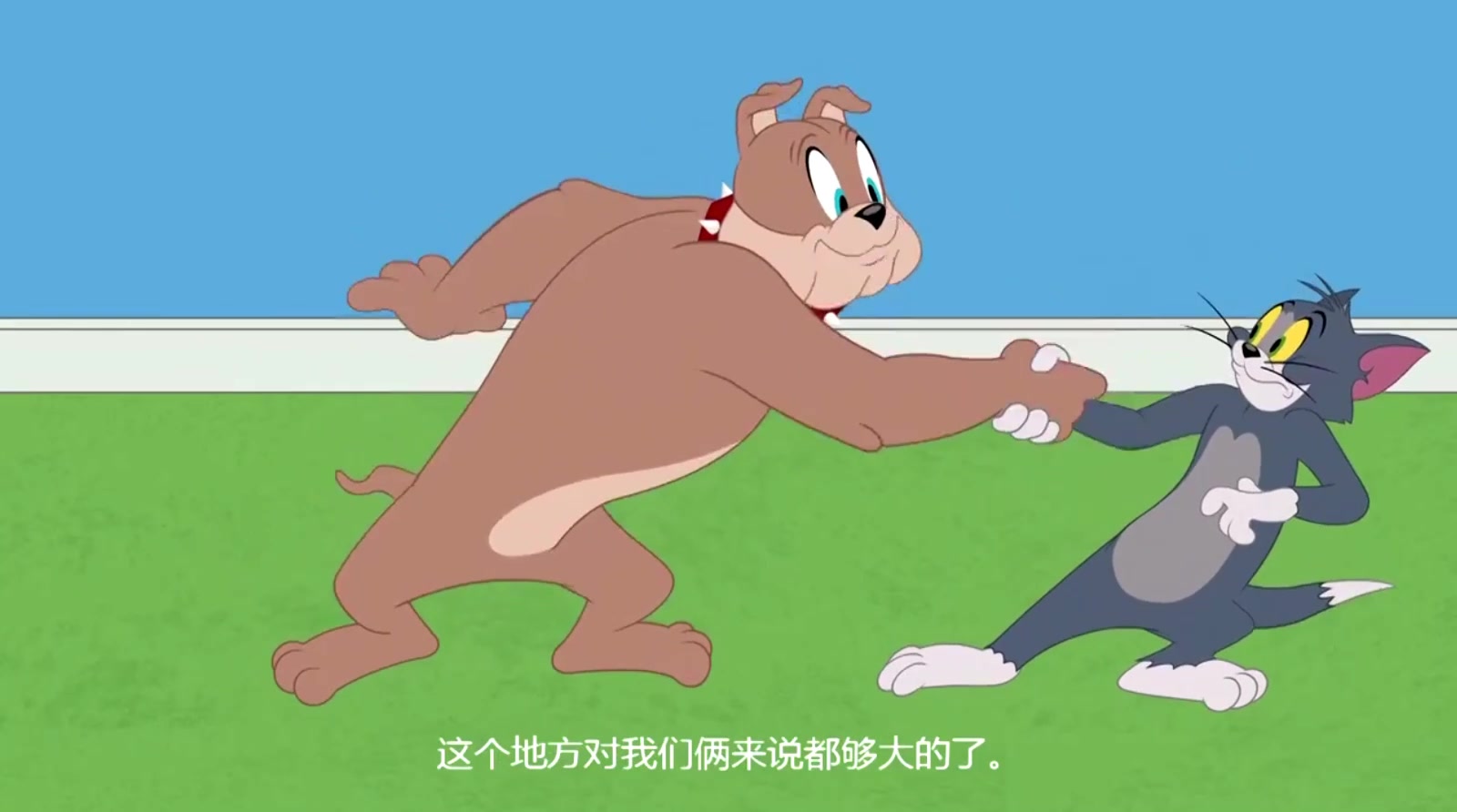 新猫和老鼠:文明的大狗和汤姆握手,杰瑞吃饱后被汤姆吞了