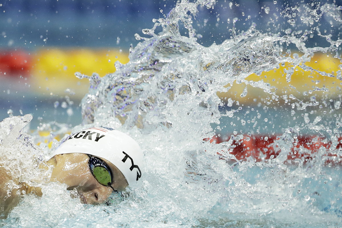 tokyo, japan - august 09: katie ledecky of the usa competes in t
