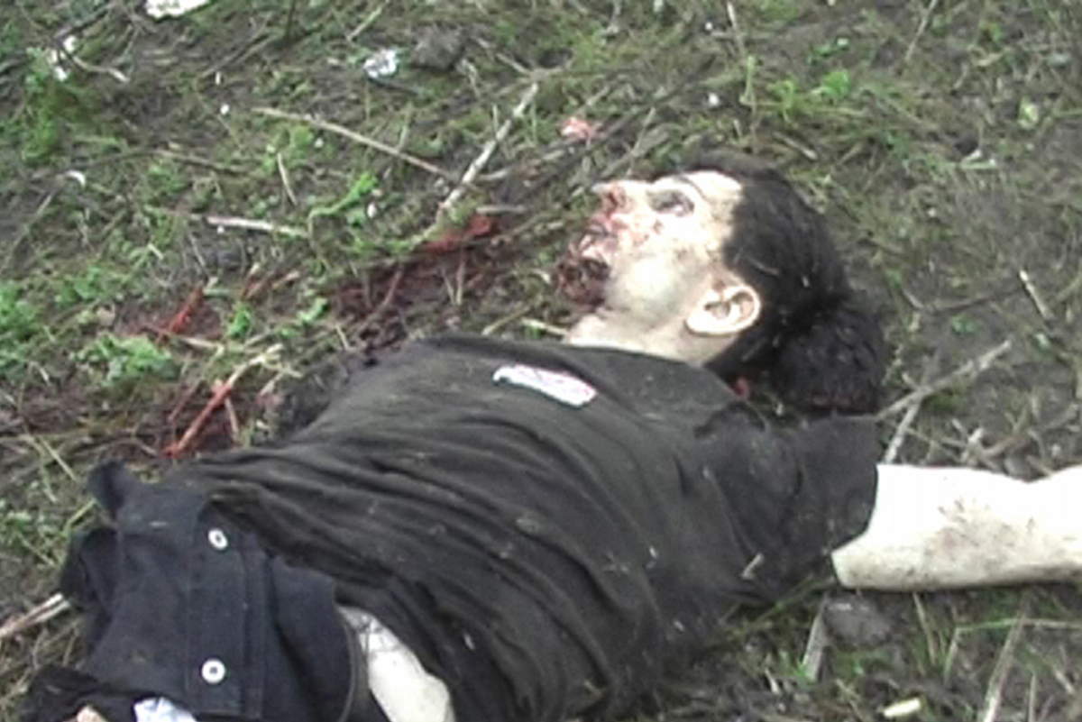 2006年7月10日,俄罗斯印古什共和国纳兹兰地区埃卡热沃村,被炸的车臣