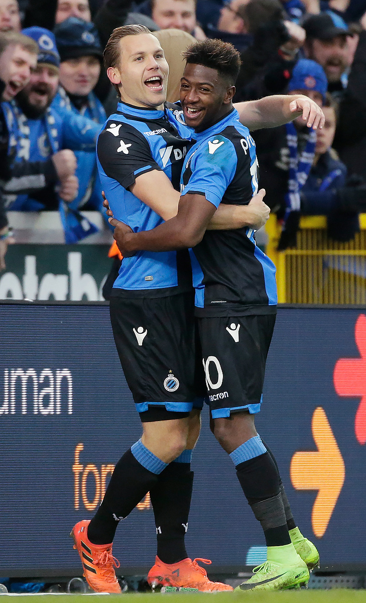 brugge, belgium - december 17: (l-r) ruud vormer of club brugge 