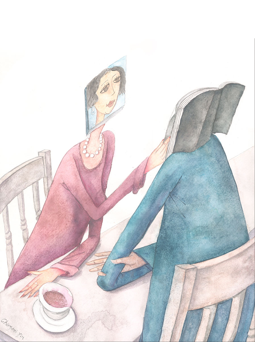 他指责我认为爱情是盲目的。这句话怎么回答？