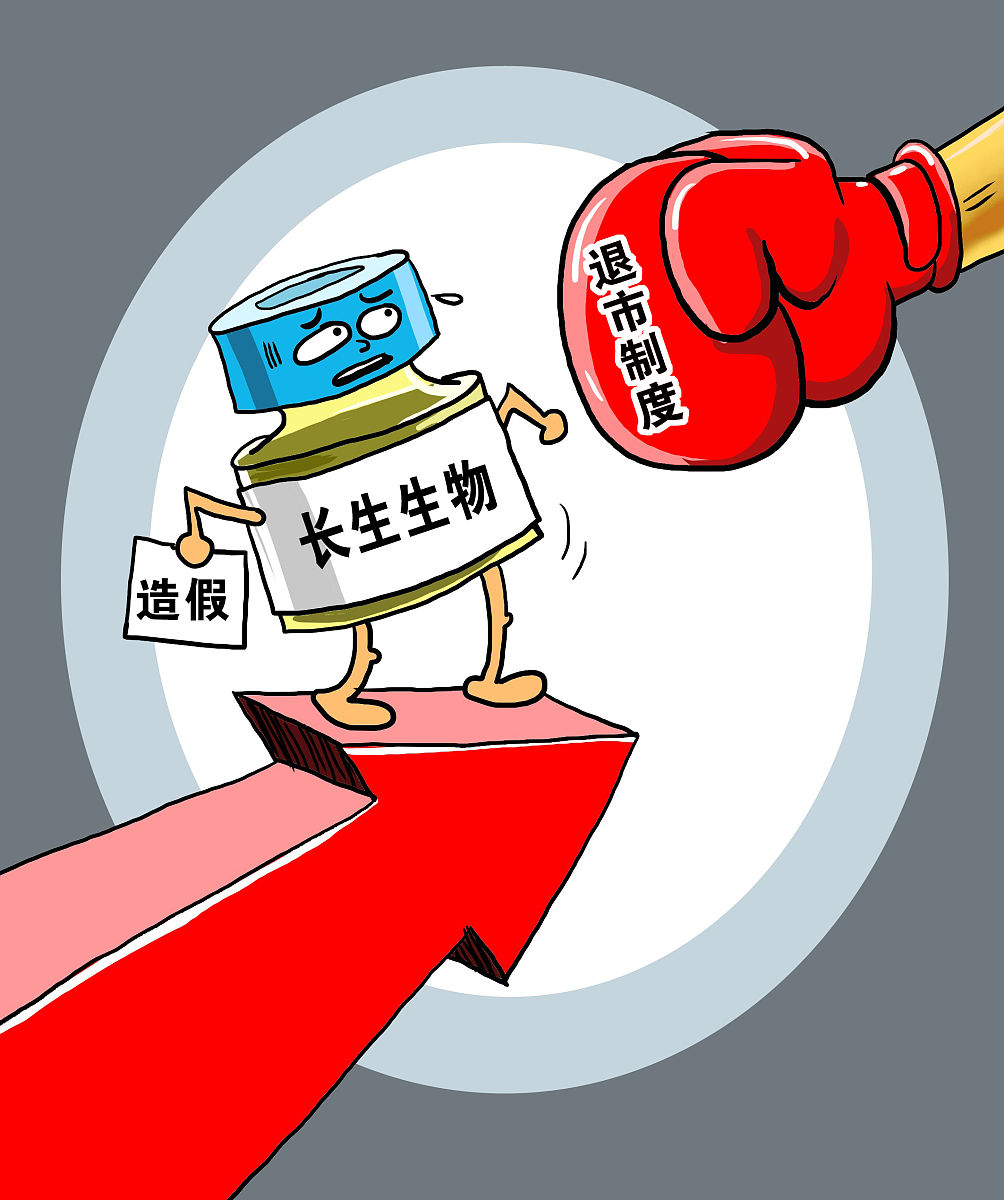 漫画:证监会公布退市制度修改 长生生物拉响退市警报 (原标题:证监会