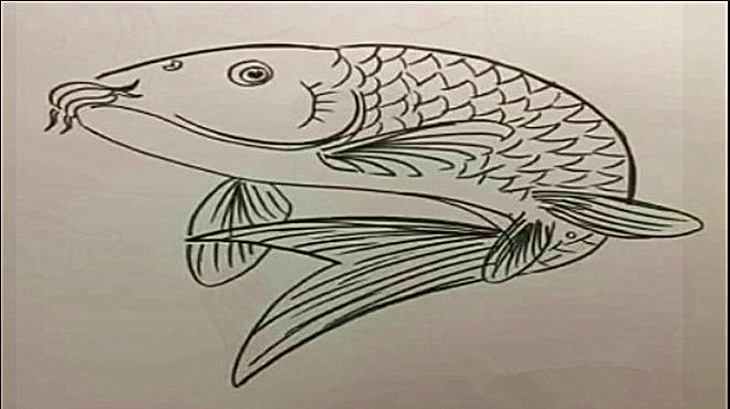 简笔画:教你一招,画鱼更简单,喜欢的跟着视频一起学学吧