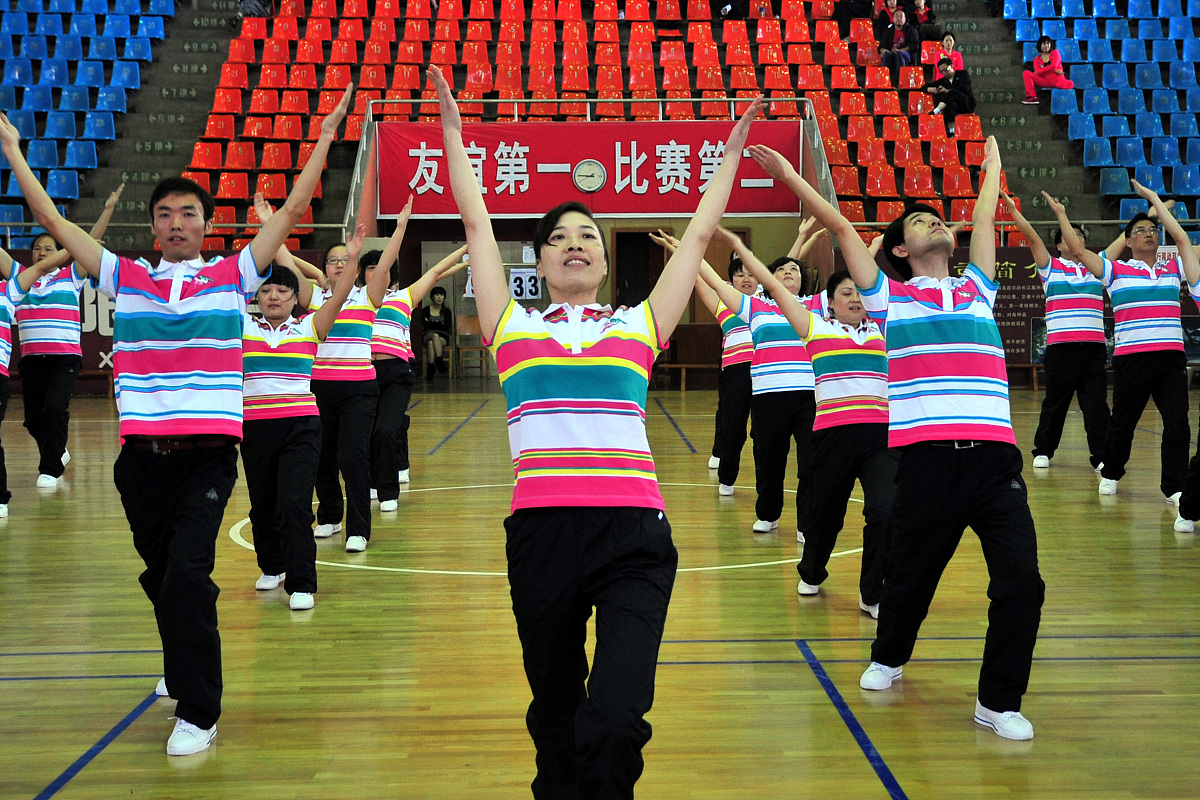 广播体操比赛：紧张、努力和收获