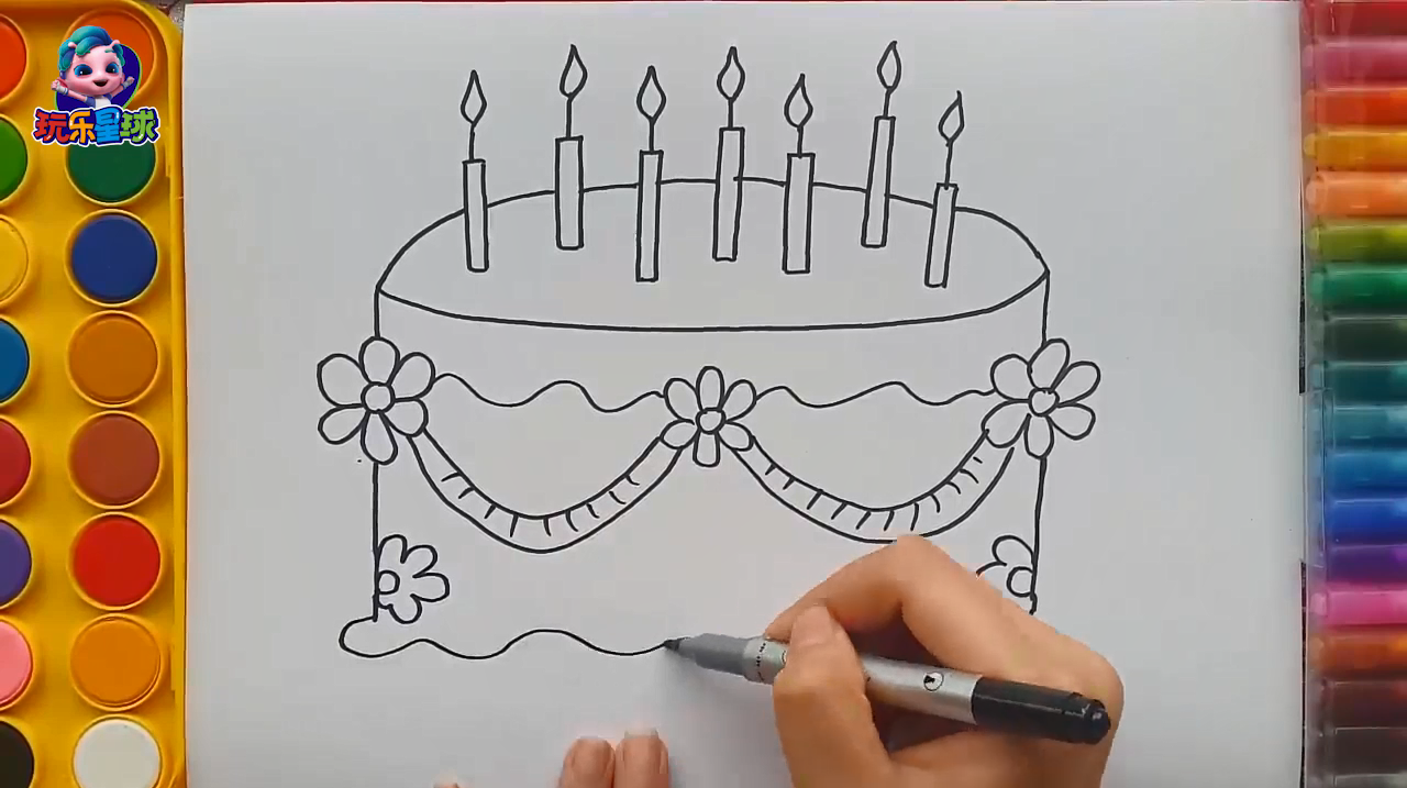 简单易学的生日蛋糕儿童简笔画