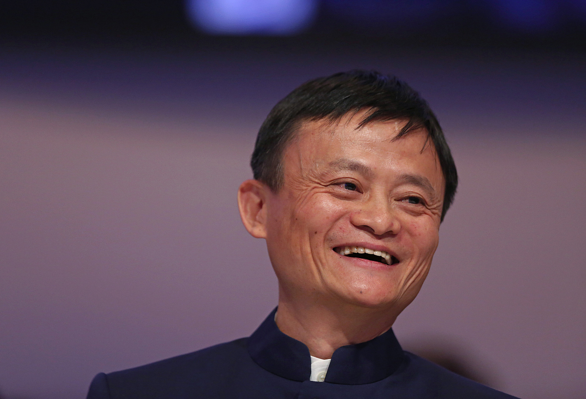 当地时间2015年1月23日,瑞士达沃斯,阿里巴巴创始人马云出席达沃斯论