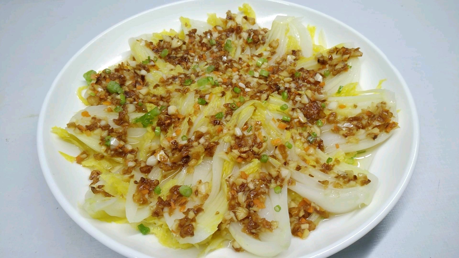 厨师长教您做蒜蓉蒸大白菜,家常做法,简单易学,好吃下饭