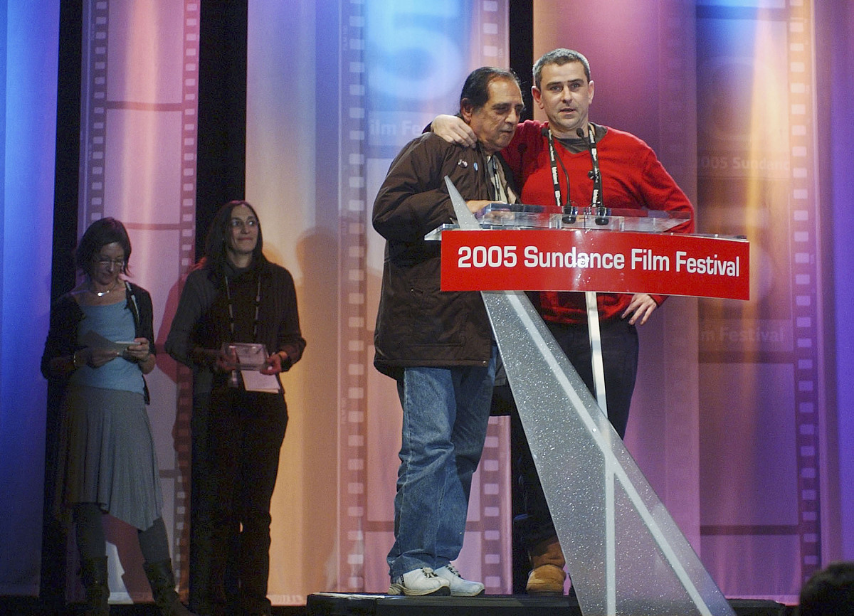 park city, ut - january 29: director sean mcallister (r) and sam